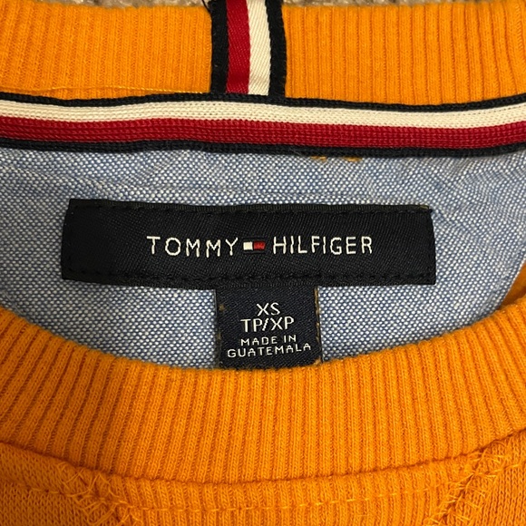 Tommy Hilfiger Men's Bright Orange Crewneck Sweater - Picture 2 of 3